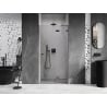 Mexen Lunar drzwi prysznicowe uchylne prawe 110 cm, transparent, gun metal - 834-110-000-95-00-P