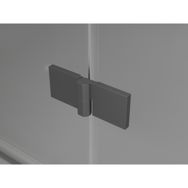 Mexen Lunar drzwi prysznicowe uchylne prawe 125 cm, transparent, gun metal - 834-125-000-95-00-P