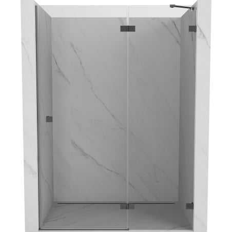 Mexen Lunar drzwi prysznicowe uchylne prawe 130 cm, transparent, gun metal - 834-130-000-95-00-P