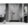 Mexen Lunar drzwi prysznicowe uchylne prawe 130 cm, transparent, gun metal - 834-130-000-95-00-P