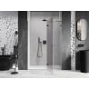 Mexen Lunar drzwi prysznicowe uchylne prawe 130 cm, transparent, gun metal - 834-130-000-95-00-P