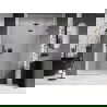 Mexen Lunar drzwi prysznicowe uchylne prawe 130 cm, transparent, gun metal - 834-130-000-95-00-P