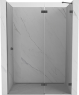 Mexen Lunar drzwi prysznicowe uchylne prawe 140 cm, transparent, gun metal - 834-140-000-95-00-P