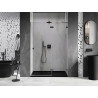 Mexen Lunar drzwi prysznicowe uchylne prawe 140 cm, transparent, gun metal - 834-140-000-95-00-P