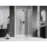 Mexen Lunar drzwi prysznicowe uchylne prawe 140 cm, transparent, gun metal - 834-140-000-95-00-P