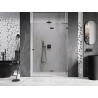 Mexen Lunar drzwi prysznicowe uchylne prawe 140 cm, transparent, gun metal - 834-140-000-95-00-P