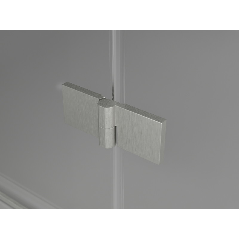 Mexen Lunar drzwi prysznicowe uchylne prawe 90 cm, transparent, nikiel szczotkowany - 834-090-000-97-00-P