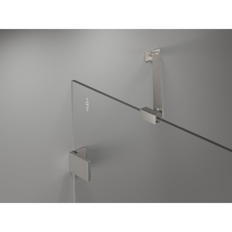 Mexen Lunar drzwi prysznicowe uchylne prawe 90 cm, transparent, nikiel szczotkowany - 834-090-000-97-00-P