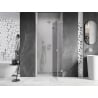 Mexen Lunar drzwi prysznicowe uchylne prawe 105 cm, transparent, nikiel szczotkowany - 834-105-000-97-00-P