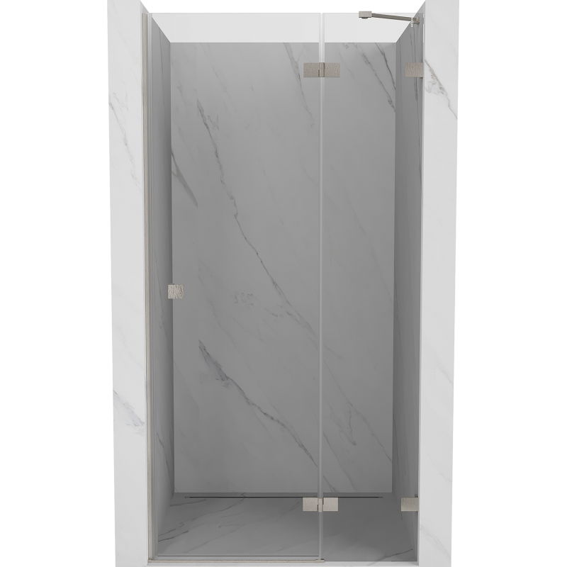 Mexen Lunar drzwi prysznicowe uchylne prawe 120 cm, transparent, nikiel szczotkowany - 834-120-000-97-00-P
