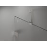 Mexen Lunar drzwi prysznicowe uchylne prawe 135 cm, transparent, nikiel szczotkowany - 834-135-000-97-00-P