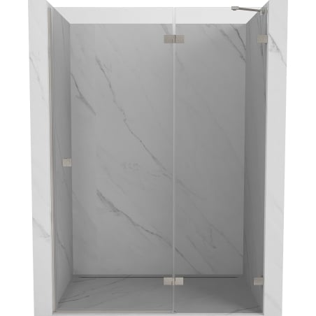 Mexen Lunar drzwi prysznicowe uchylne prawe 135 cm, transparent, nikiel szczotkowany - 834-135-000-97-00-P