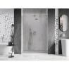 Mexen Lunar drzwi prysznicowe uchylne prawe 135 cm, transparent, nikiel szczotkowany - 834-135-000-97-00-P