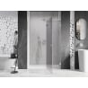 Mexen Lunar drzwi prysznicowe uchylne prawe 135 cm, transparent, nikiel szczotkowany - 834-135-000-97-00-P