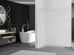 Mexen Kioto ścianka prysznicowa Walk-in 120 x 200 cm, szron 8 mm, biała - 800-120-101-20-30