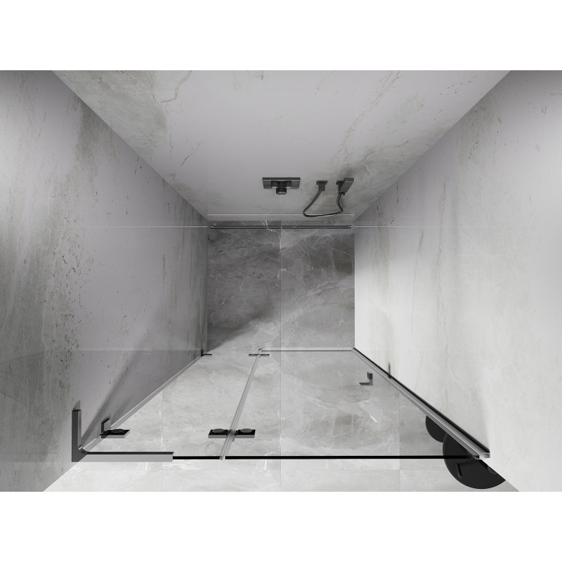 Mexen Lunar L drzwi prysznicowe uchylne lewe 95 cm, transparent, chrom - 834L-095-000-01-00-L