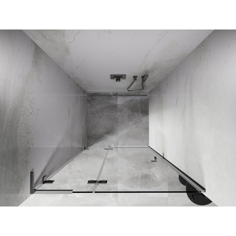Mexen Lunar L drzwi prysznicowe uchylne lewe 105 cm, transparent, chrom - 834L-105-000-01-00-L