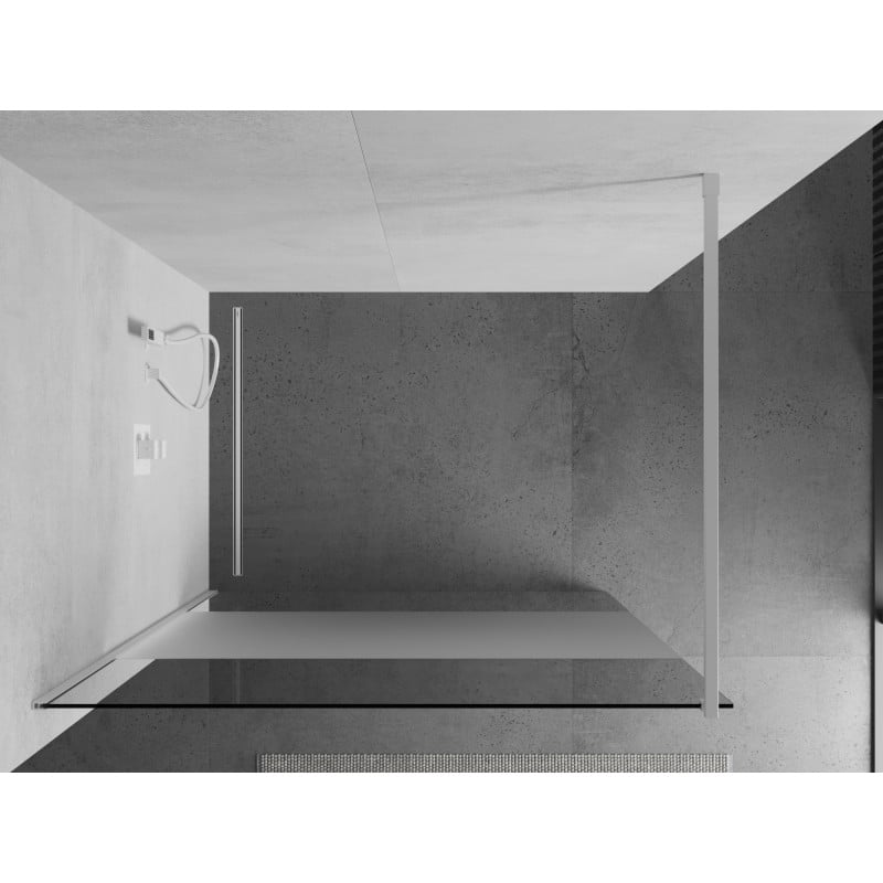 Mexen Kioto ścianka prysznicowa Walk-in 120 x 200 cm, transparent/szron 8 mm, biała - 800-120-101-20-35