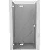 Mexen Lunar L drzwi prysznicowe uchylne lewe 90 cm, transparent, białe - 834L-090-000-20-00-L