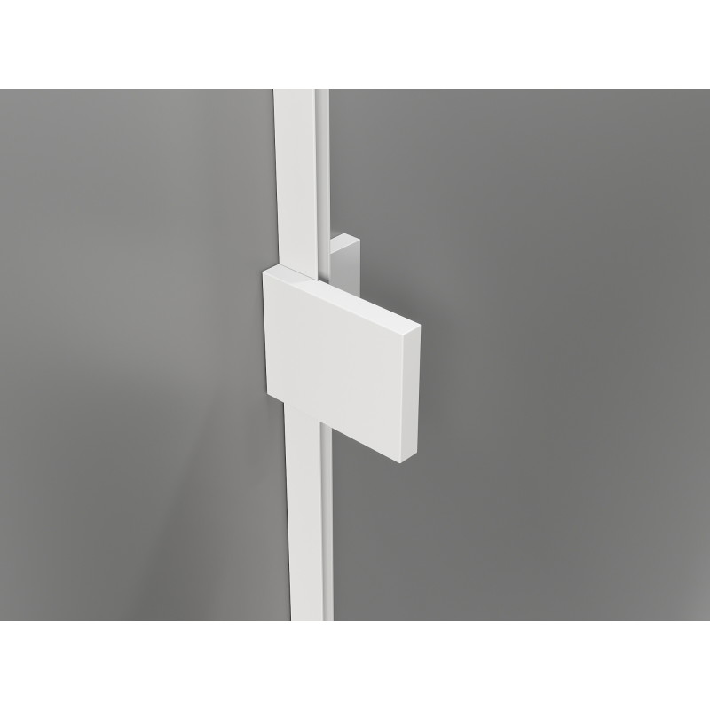 Mexen Lunar L drzwi prysznicowe uchylne lewe 95 cm, transparent, białe - 834L-095-000-20-00-L