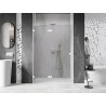 Mexen Lunar L drzwi prysznicowe uchylne lewe 130 cm, transparent, białe - 834L-130-000-20-00-L