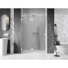 Mexen Lunar L drzwi prysznicowe uchylne lewe 130 cm, transparent, białe - 834L-130-000-20-00-L
