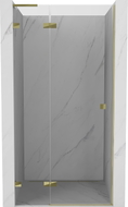 Mexen Lunar L drzwi prysznicowe uchylne lewe 110 cm, transparent, złote - 834L-110-000-50-00-L