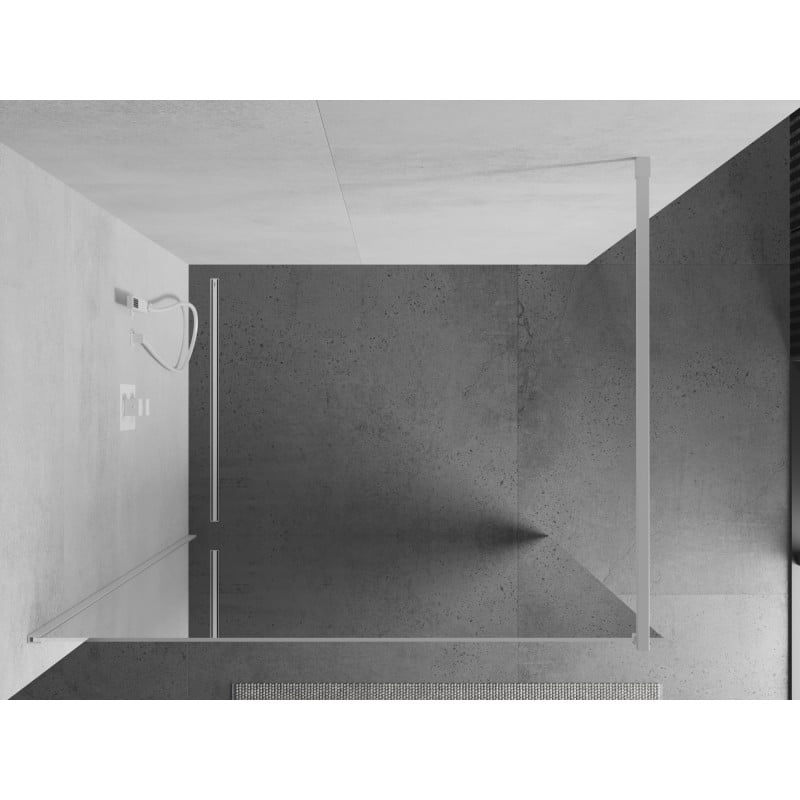 Mexen Kioto ścianka prysznicowa Walk-in 110 x 200 cm, lustro 8 mm, biała - 800-110-101-20-50