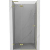 Mexen Lunar L drzwi prysznicowe uchylne lewe 105 cm, transparent, złote szczotkowane - 834L-105-000-55-00-L