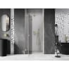 Mexen Lunar L drzwi prysznicowe uchylne lewe 115 cm, transparent, złote szczotkowane - 834L-115-000-55-00-L