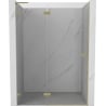 Mexen Lunar L drzwi prysznicowe uchylne lewe 130 cm, transparent, złote szczotkowane - 834L-130-000-55-00-L