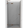 Mexen Lunar L drzwi prysznicowe uchylne lewe 85 cm, transparent, różowe złoto - 834L-085-000-60-00-L
