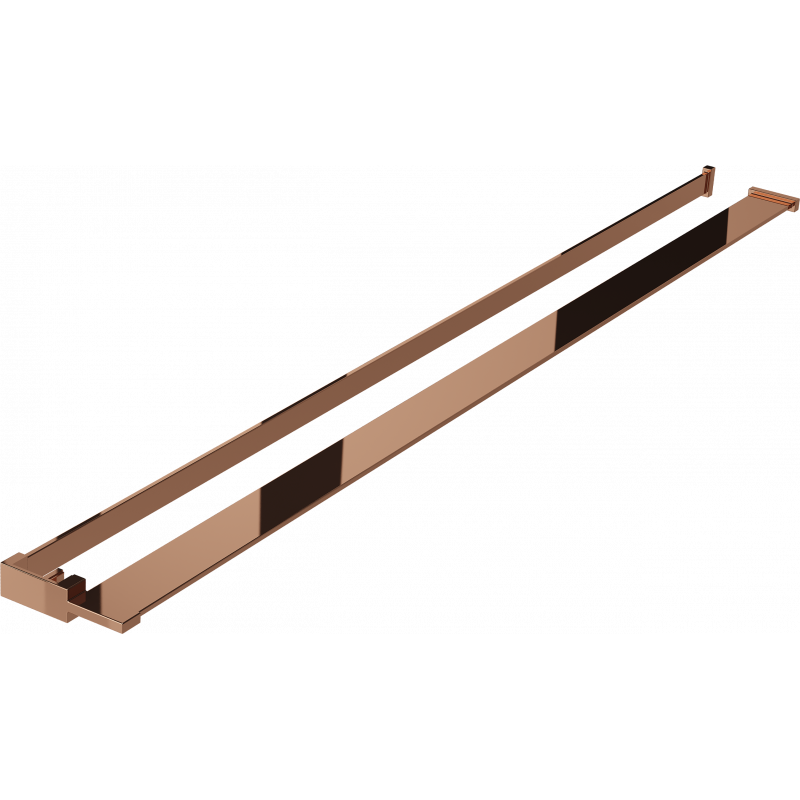 Mexen półka do ścianki prysznicowej z relingiem na ręczniki, różowe złoto - 800-02-60