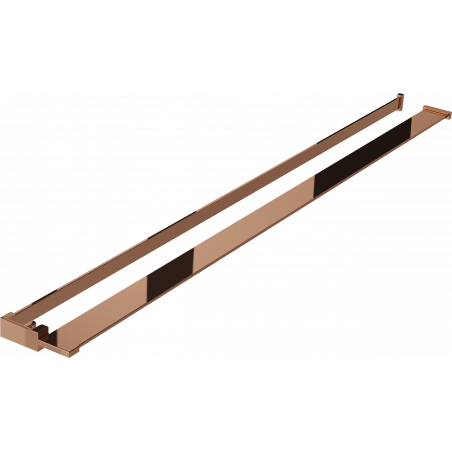 Mexen półka do ścianki prysznicowej z relingiem na ręczniki, różowe złoto - 800-02-60