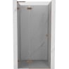 Mexen Lunar L drzwi prysznicowe uchylne lewe 90 cm, transparent, miedź szczotkowana - 834L-090-000-65-00-L