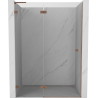 Mexen Lunar L drzwi prysznicowe uchylne lewe 140 cm, transparent, miedź szczotkowana - 834L-140-000-65-00-L