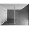 Mexen Kioto ścianka prysznicowa Walk-in 80 x 200 cm, czarna kratka 8 mm, biała - 800-080-101-20-77