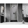 Mexen Lunar L drzwi prysznicowe uchylne lewe 95 cm, transparent, gun gray szczotkowany - 834L-095-000-66-00-L