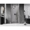 Mexen Lunar L drzwi prysznicowe uchylne lewe 100 cm, transparent, gun gray szczotkowany - 834L-100-000-66-00-L