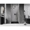 Mexen Lunar L drzwi prysznicowe uchylne lewe 105 cm, transparent, gun gray szczotkowany - 834L-105-000-66-00-L