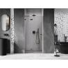 Mexen Lunar L drzwi prysznicowe uchylne lewe 105 cm, transparent, gun gray szczotkowany - 834L-105-000-66-00-L
