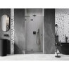 Mexen Lunar L drzwi prysznicowe uchylne lewe 115 cm, transparent, gun gray szczotkowany - 834L-115-000-66-00-L