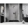 Mexen Lunar L drzwi prysznicowe uchylne lewe 130 cm, transparent, gun gray szczotkowany - 834L-130-000-66-00-L