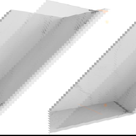 Mexen Lunar L ścianka prysznicowa Walk-in prawa 90 x 200 cm, transparent 8 mm, miedź szczotkowana - 830L-090-000-65-00-P