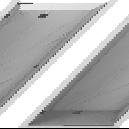 Mexen Lunar L drzwi prysznicowe uchylne lewe 140 cm, transparent, gun gray szczotkowany - 834L-140-000-66-00-L