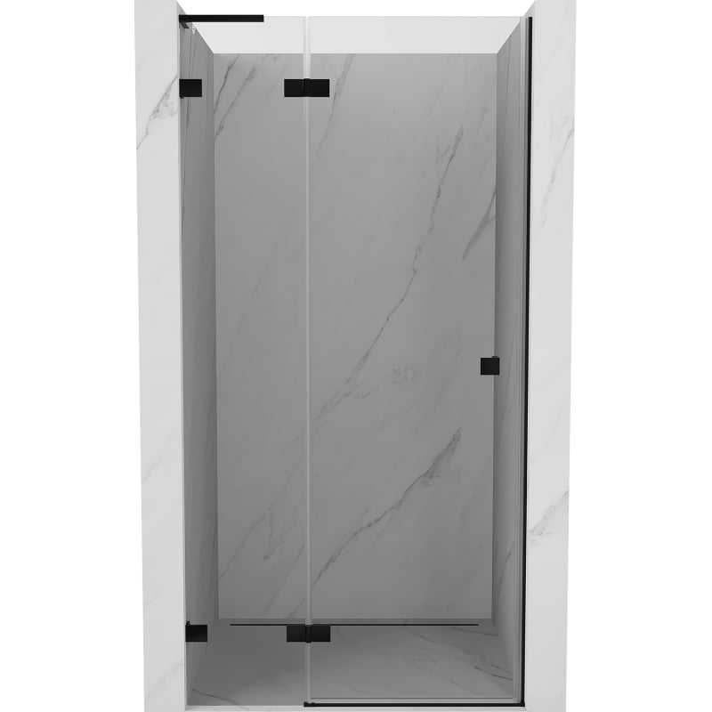 Mexen Lunar L drzwi prysznicowe uchylne lewe 90 cm, transparent, czarne - 834L-090-000-70-00-L