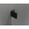 Mexen Lunar L drzwi prysznicowe uchylne lewe 90 cm, transparent, czarne - 834L-090-000-70-00-L