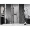 Mexen Lunar L drzwi prysznicowe uchylne lewe 105 cm, transparent, czarne - 834L-105-000-70-00-L