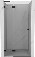 Mexen Lunar L drzwi prysznicowe uchylne lewe 110 cm, transparent, czarne - 834L-110-000-70-00-L