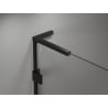 Mexen Lunar L drzwi prysznicowe uchylne lewe 115 cm, transparent, czarne - 834L-115-000-70-00-L